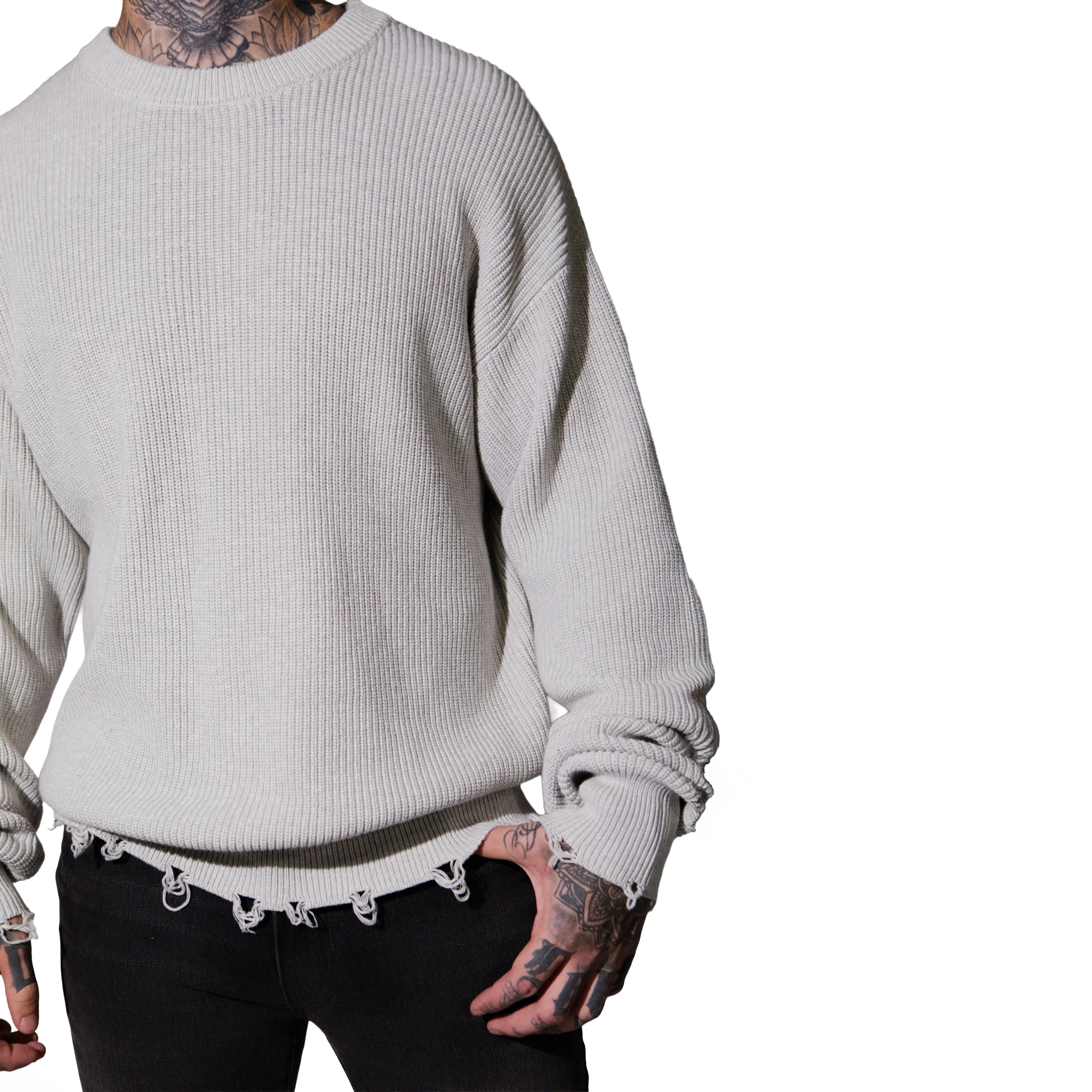 THE BEVERLY CREWNECK (GREY) - Image 6