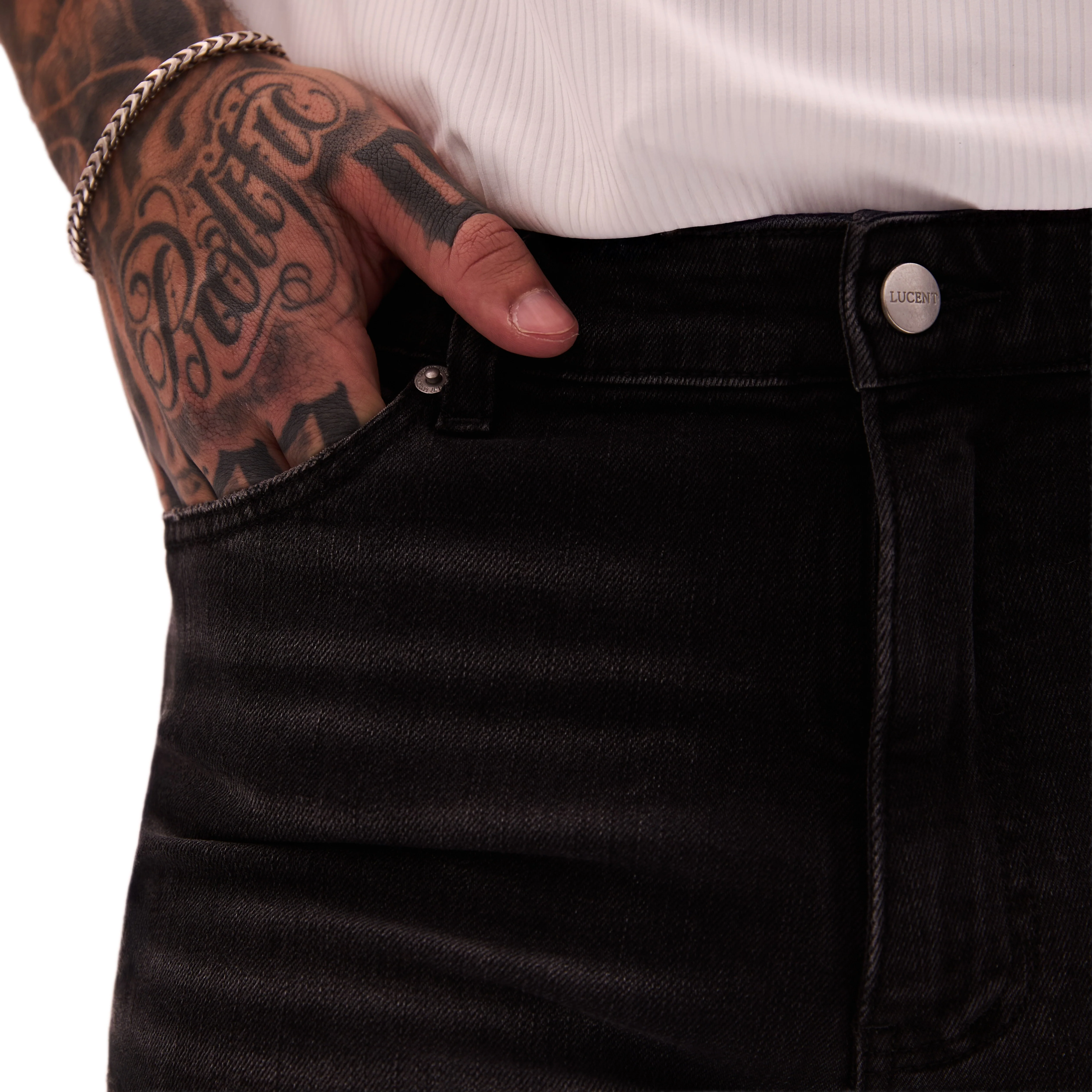 THE CANYON FLARE DENIM (BLACK) - Image 7