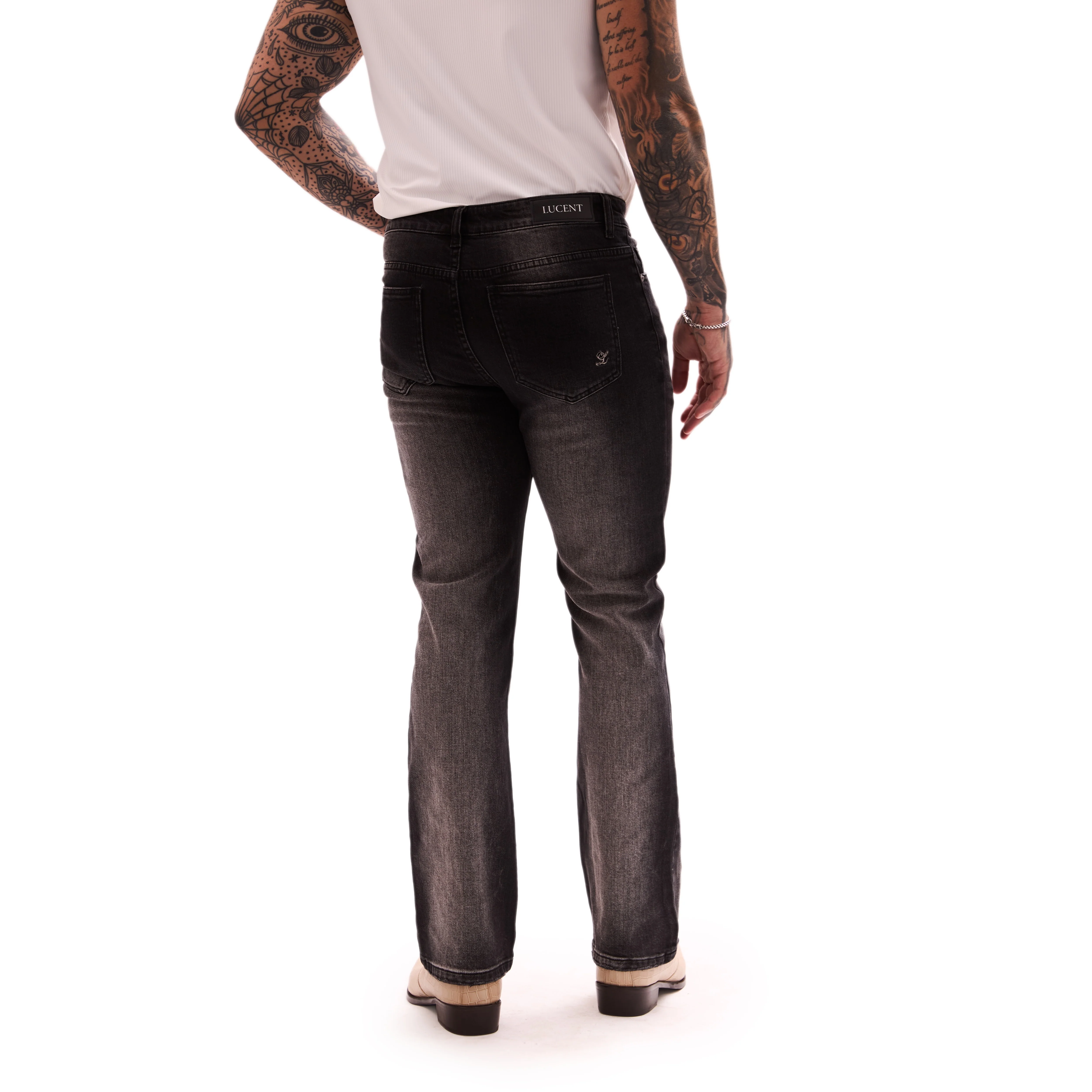 THE CANYON FLARE DENIM (BLACK) - Image 9