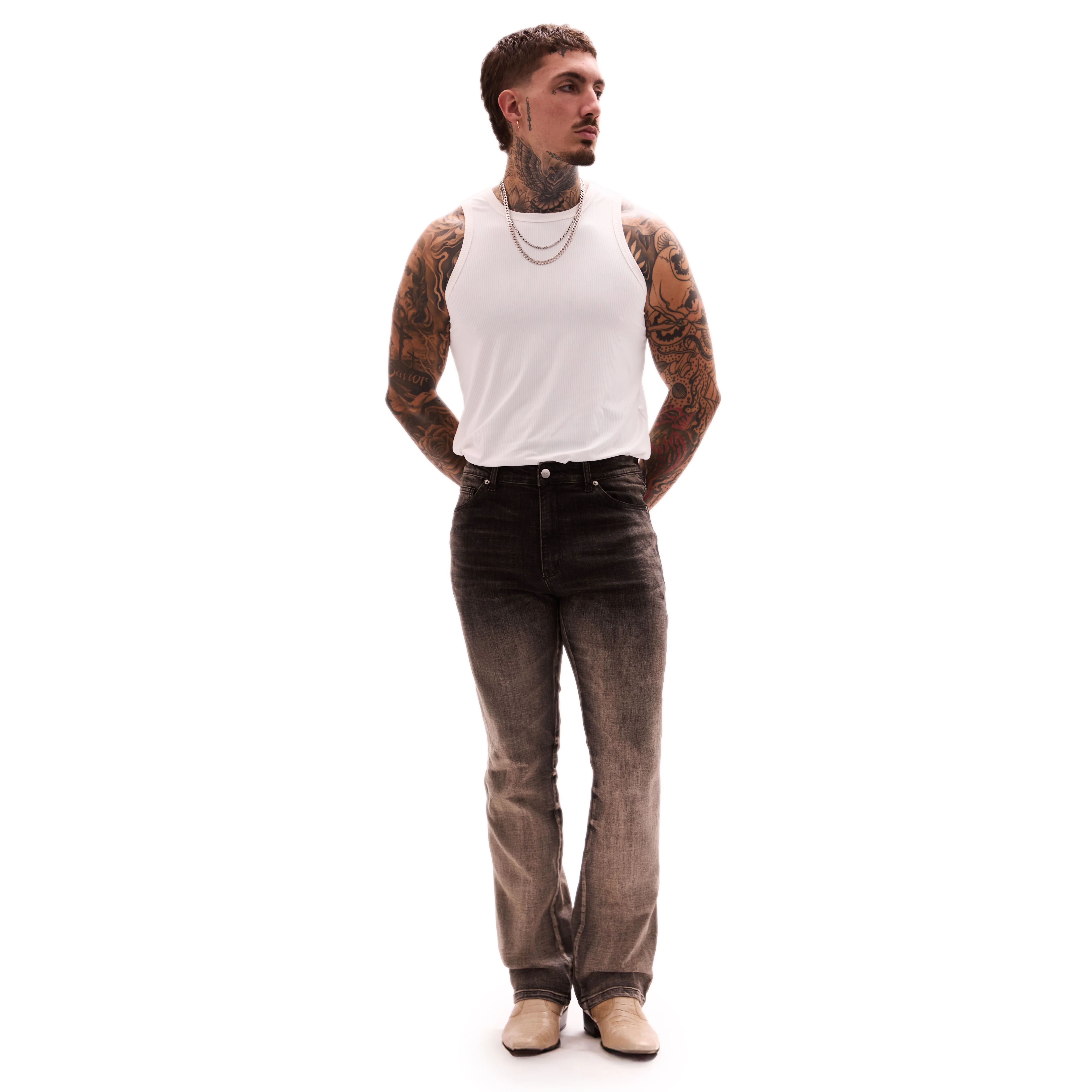 THE CANYON FLARE DENIM (SANDWASH) - Image 6