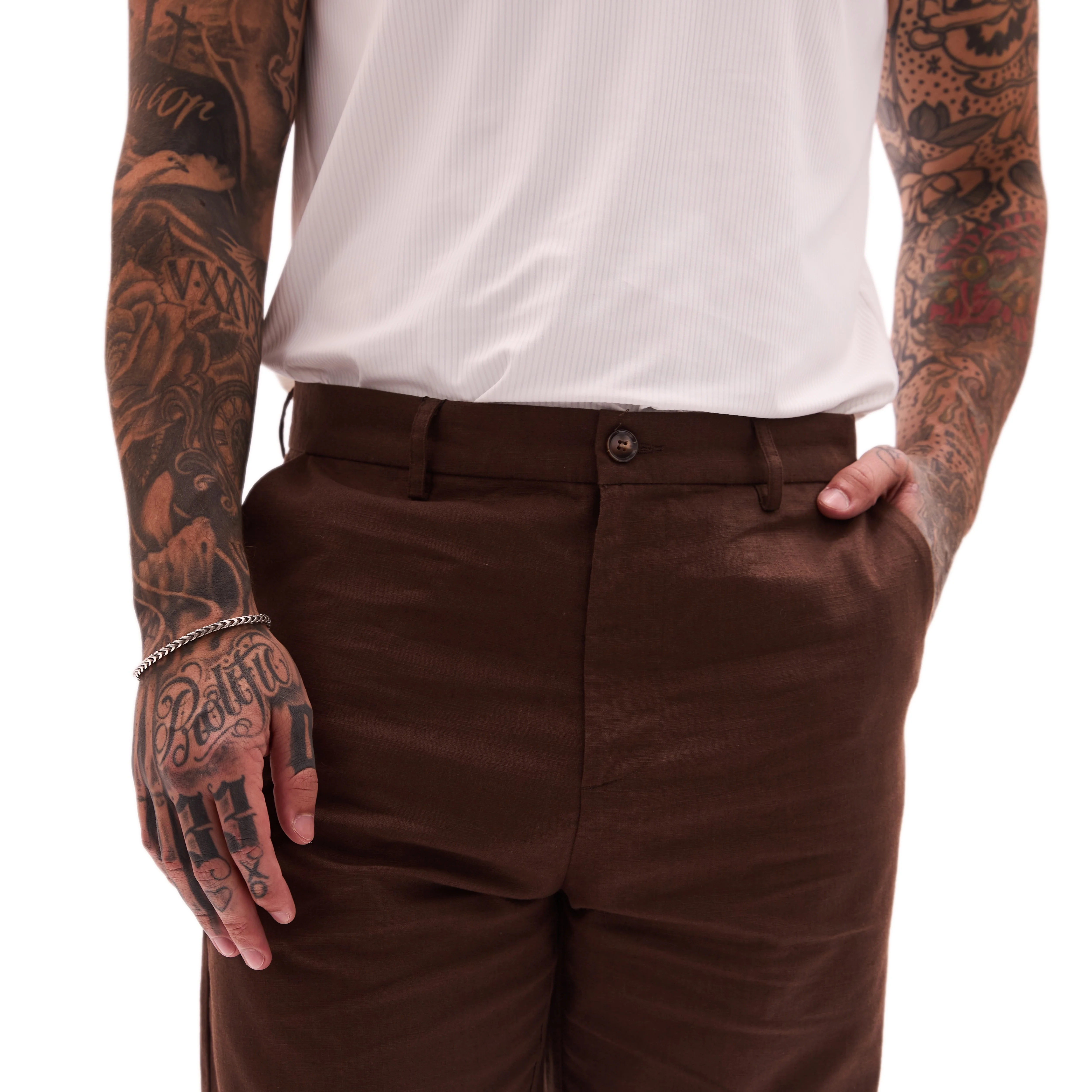 THE CLASSIC LINEN (BROWN) - Image 8
