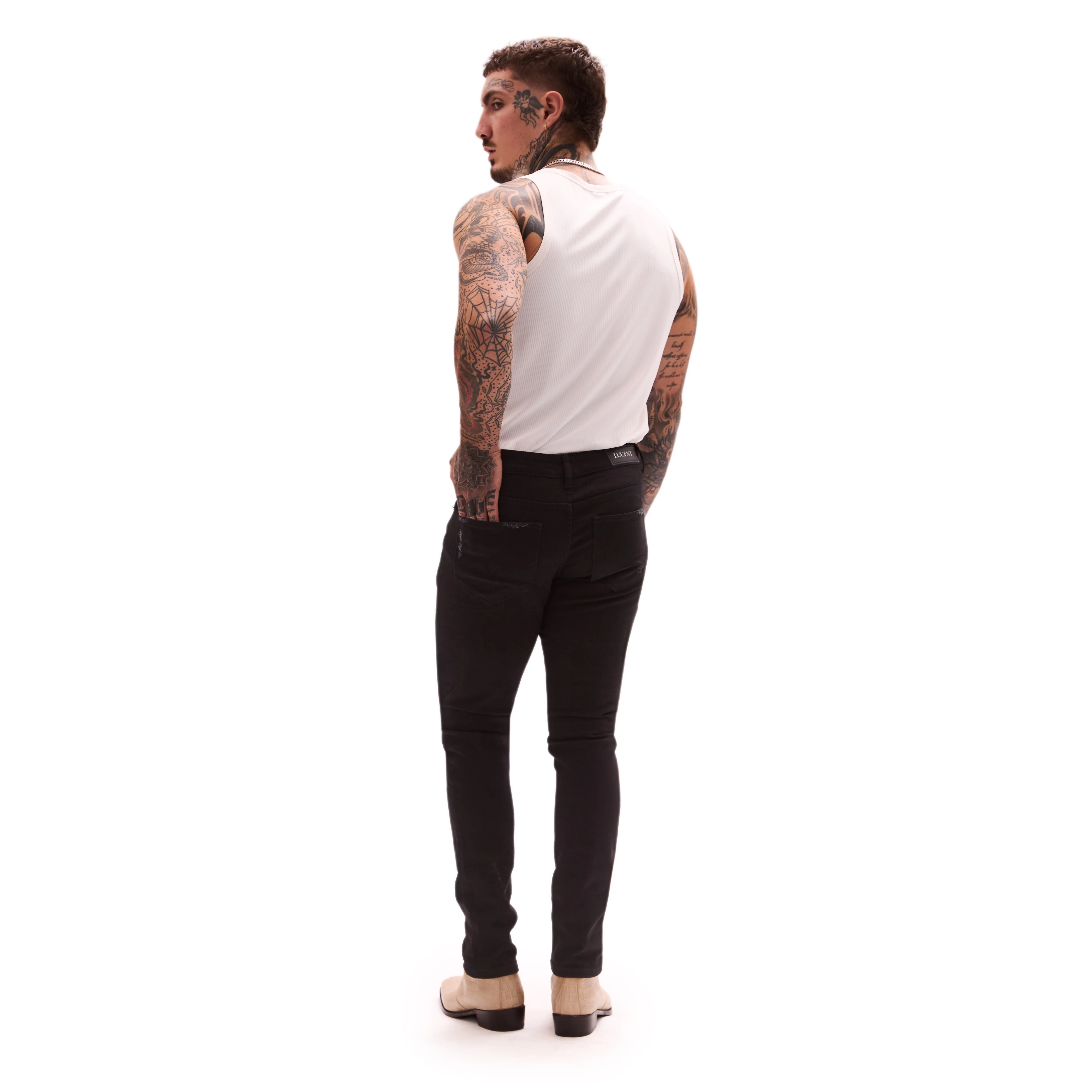 THE OBSIDIAN SLIM DENIM (BLACK) - Image 8