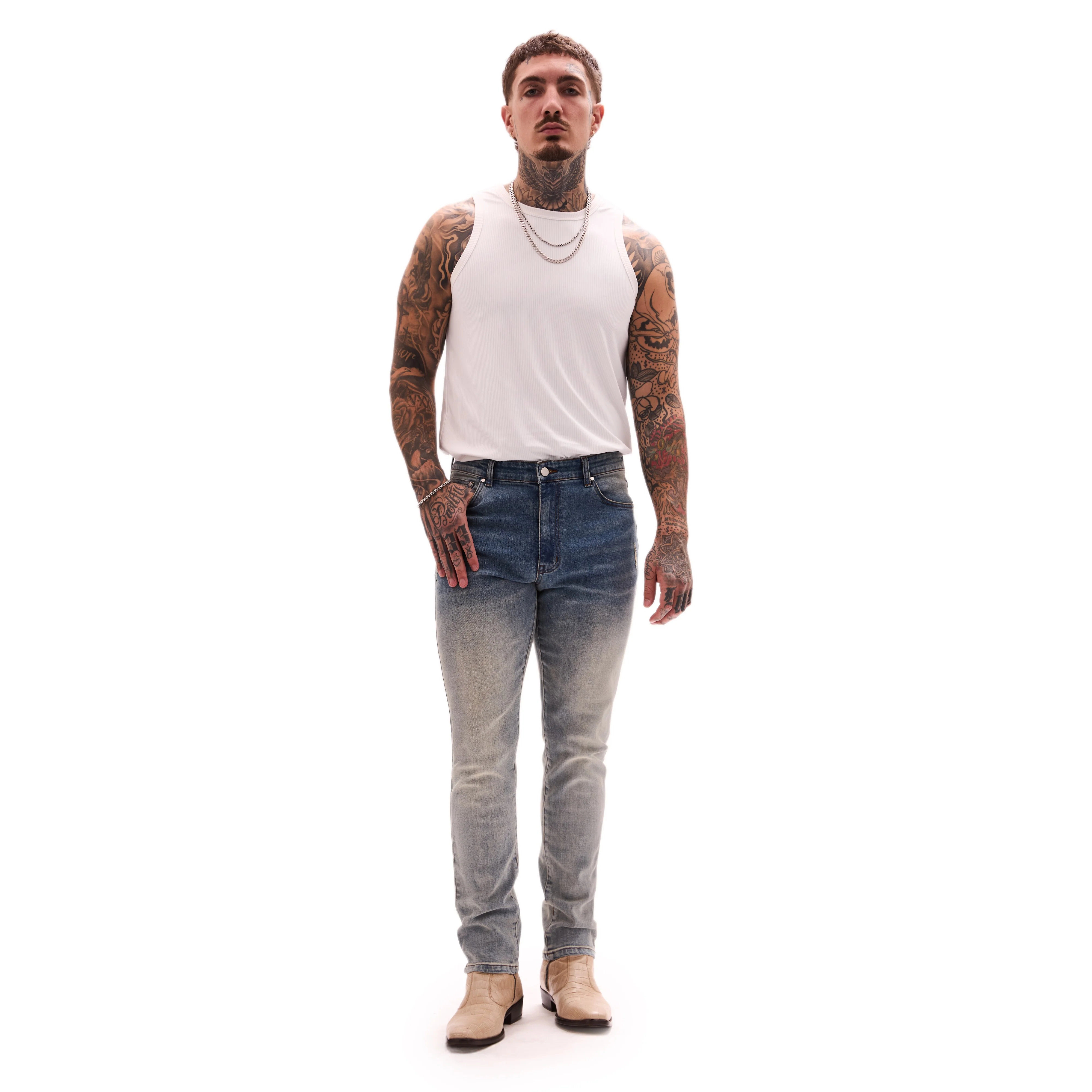 THE OBSIDIAN SLIM DENIM (BLUE) - Image 6